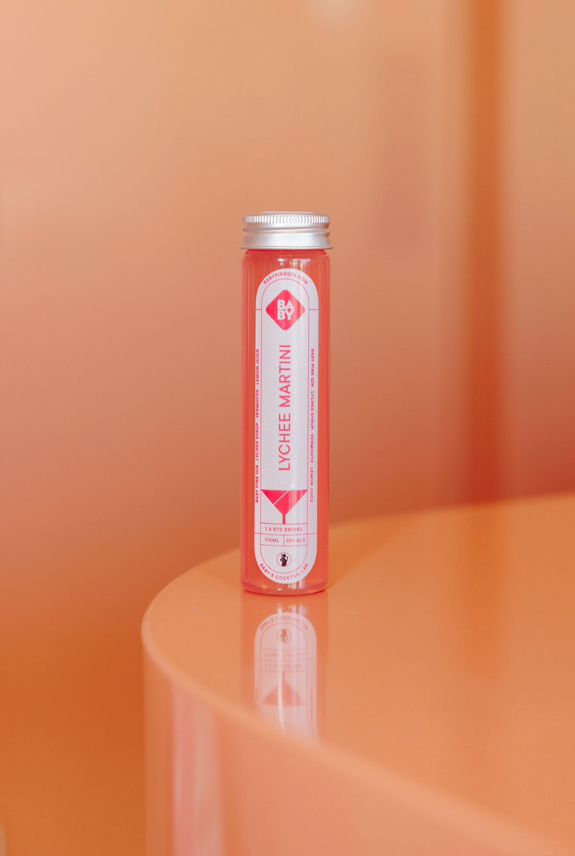 Lychee Martini Bottled Cocktail Tube (3 or 6 Pack)