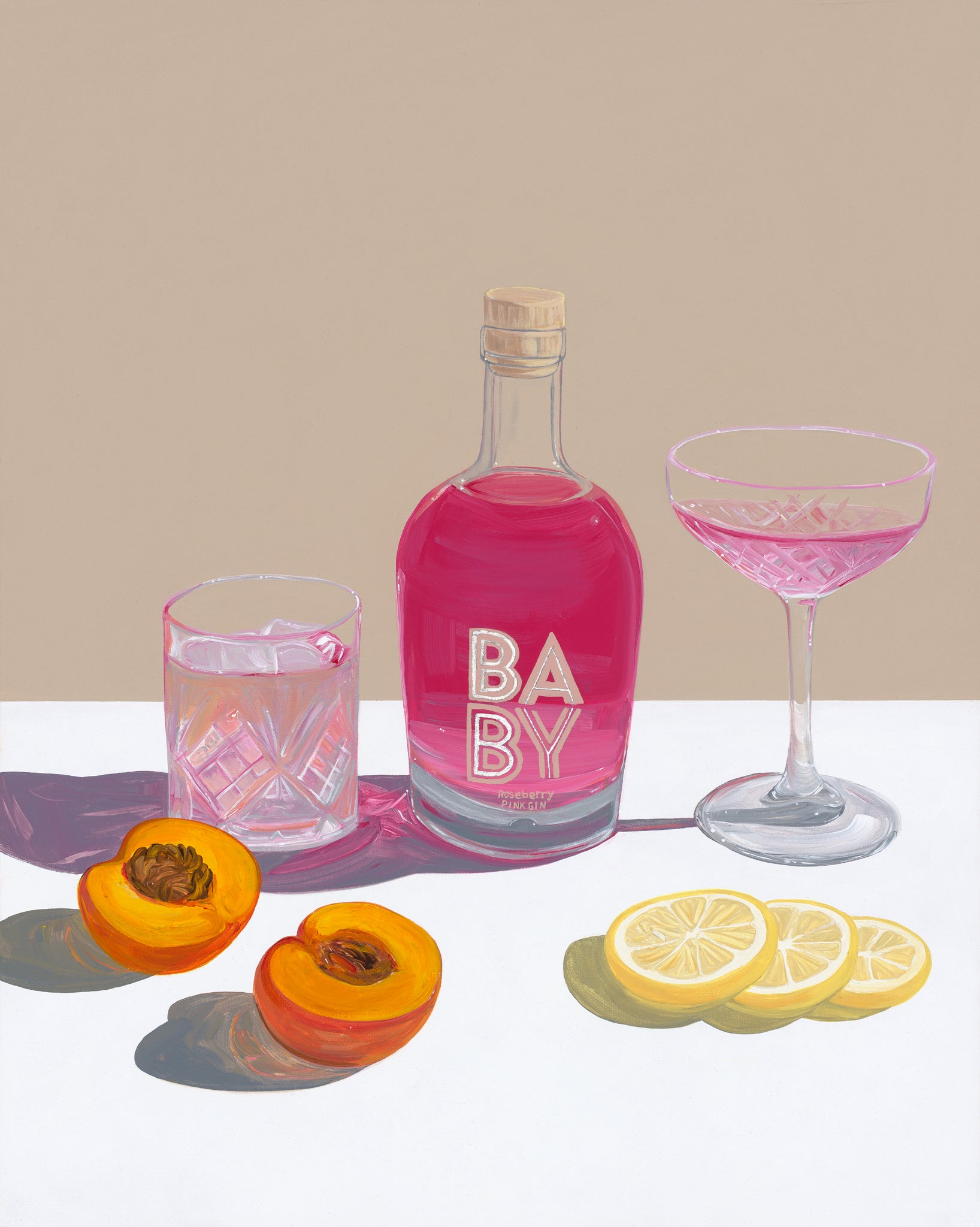 Limited Edition BABY Pink Gin x Jessie Feitosa Fine Art Print